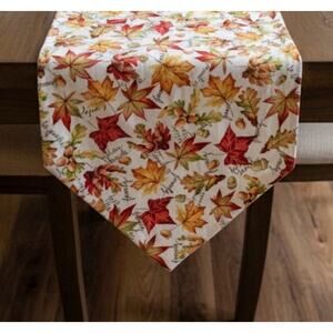 Thanksgiving Handmade Dining Table Multi-color Fall Theme Runner EUC